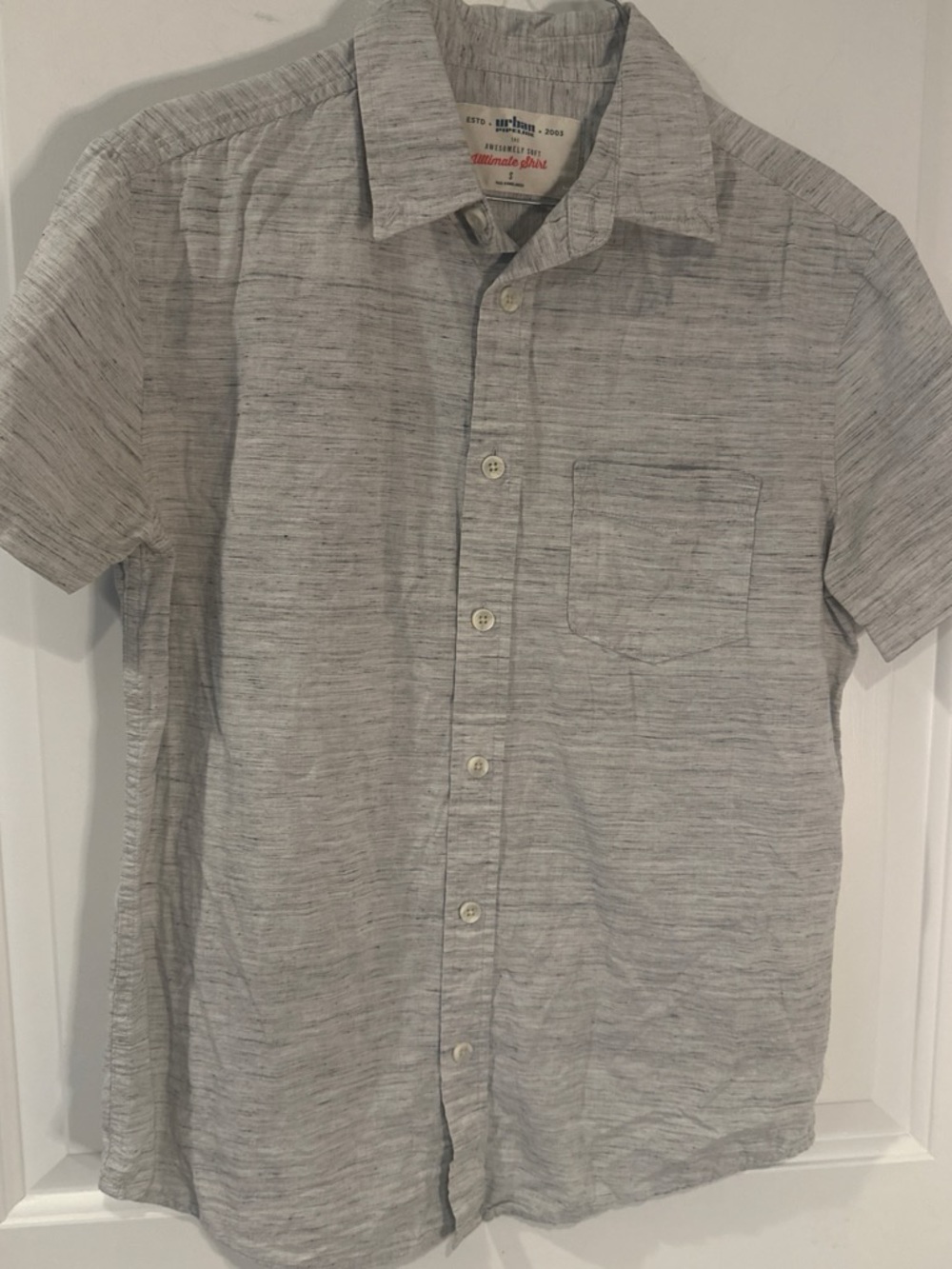 urban pipeline Light Gray Short-Sleeve Button-Down Shirt